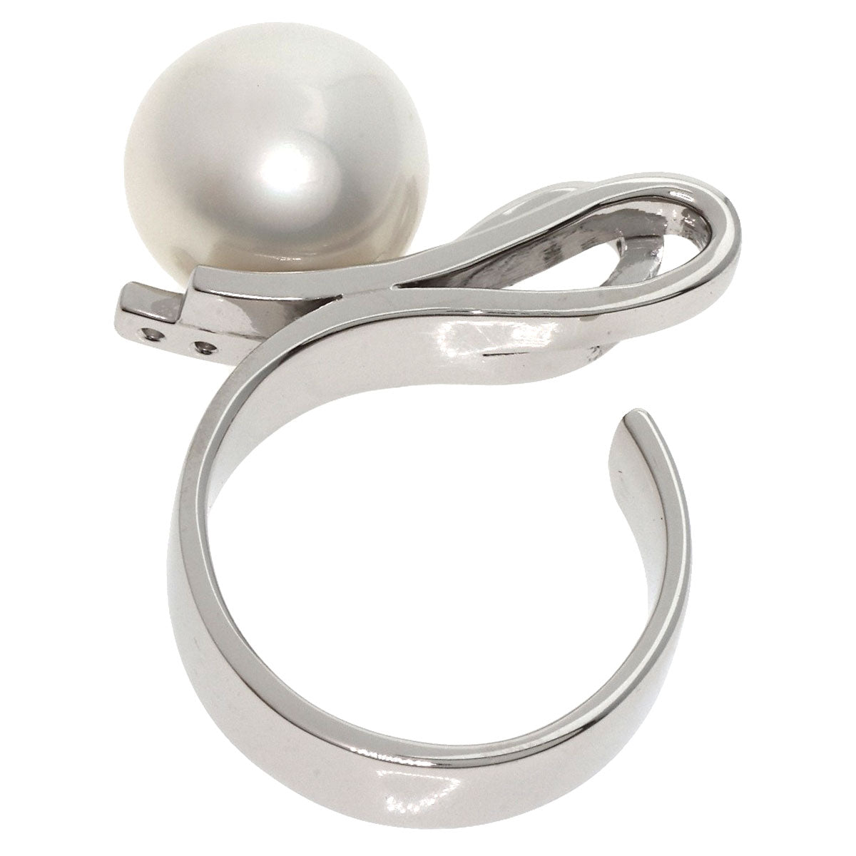 Pearl Pearl Diamond Ring Platinum PT900  10.3g　Ladies