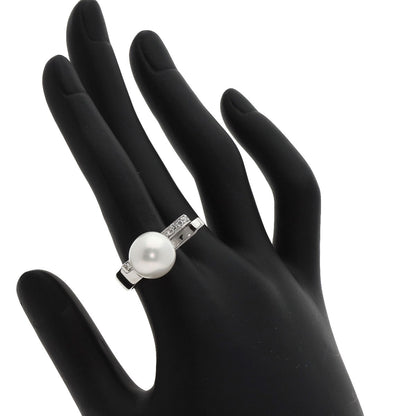 Pearl Pearl Diamond Ring Platinum PT900  10.3g　Ladies