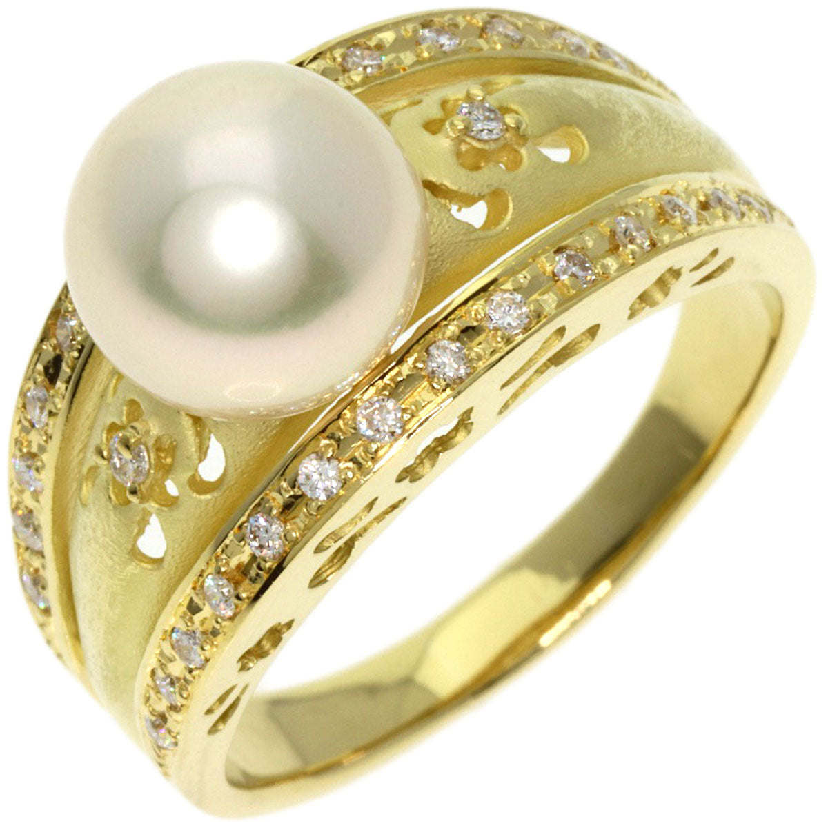 Akoya pearl Pearl Ring K18 Yellow Gold  9g　Ladies