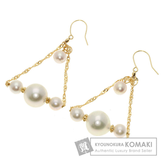 Akoya pearl Pearl earring K18 Yellow Gold  3g　Ladies