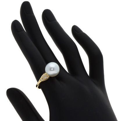 Pearl Pearl Diamond Ring K18 Yellow Gold  6.9g　Ladies