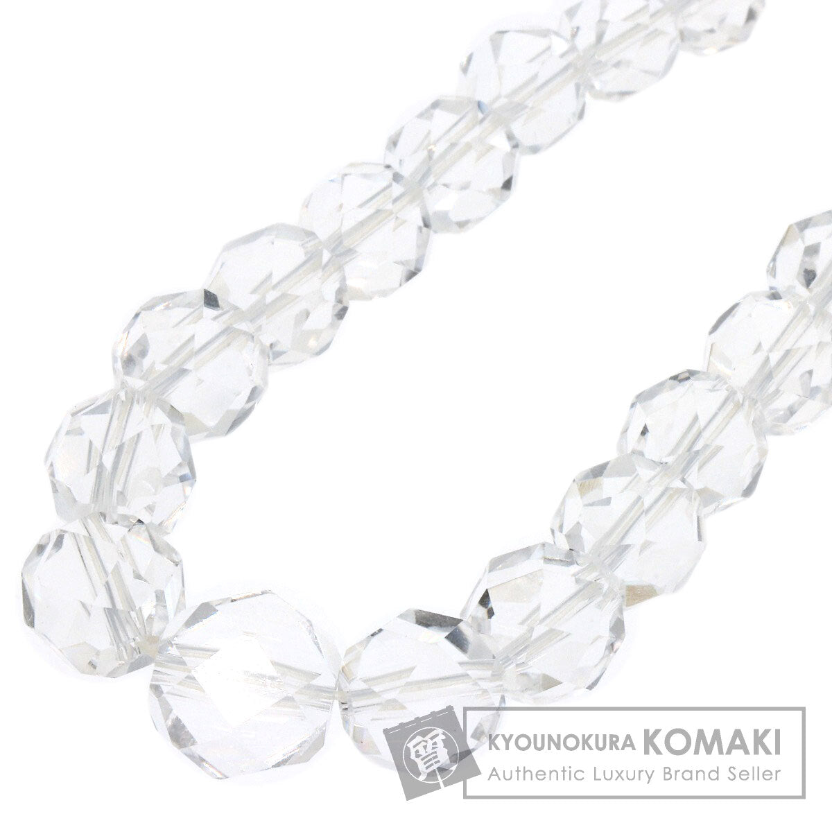 Crystal Crystal Necklace Silver 29.3g　Ladies
