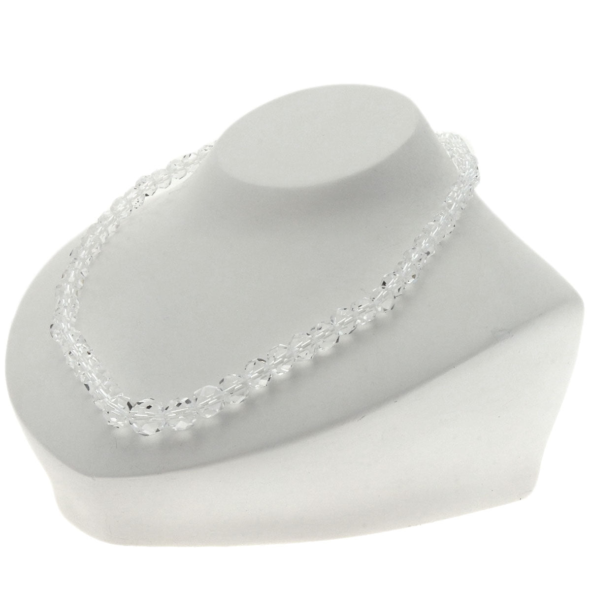 Crystal Crystal Necklace Silver 29.3g　Ladies