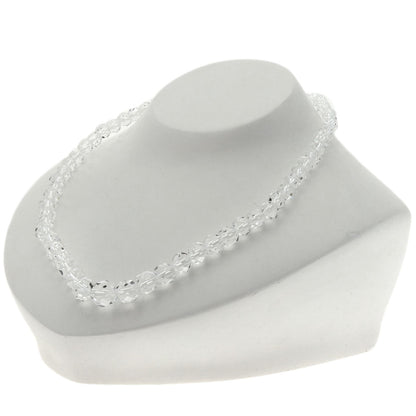Crystal Crystal Necklace Silver 29.3g　Ladies