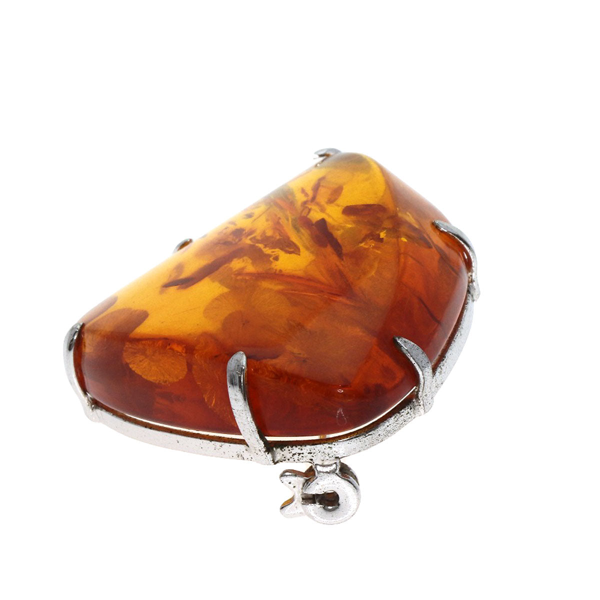 Crystal Amber Necklace Brooch 3-piece set Necklace g　Ladies