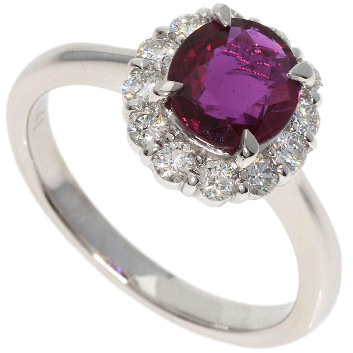 1.36ct Ruby Diamond Ring Platinum PT900  5.2g　Ladies