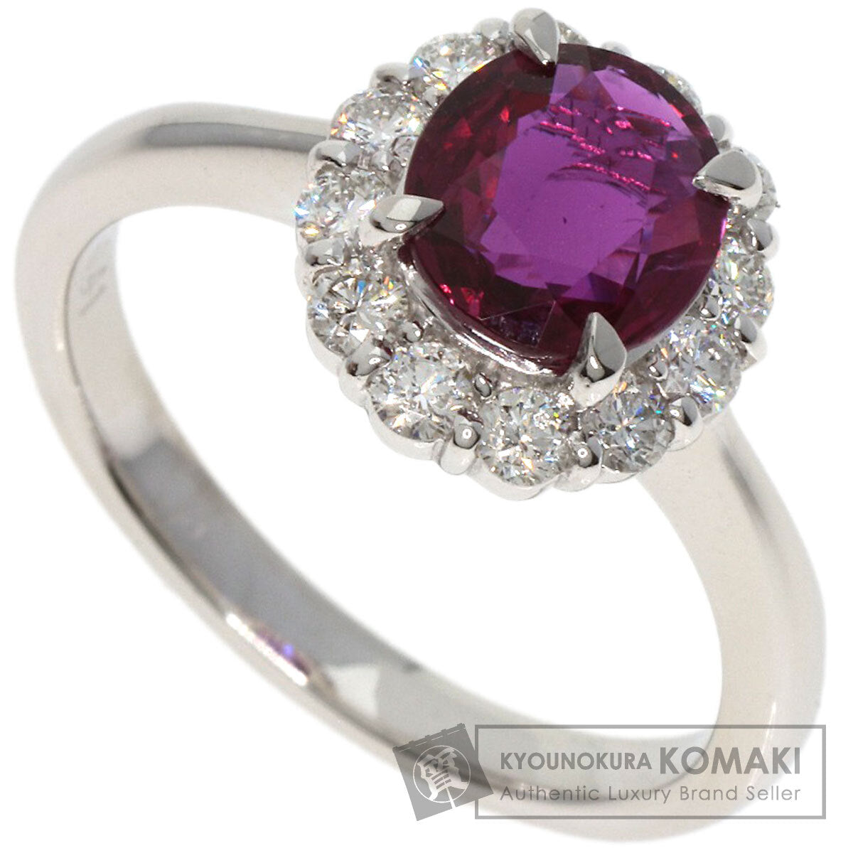 1.36ct Ruby Diamond Ring Platinum PT900  5.2g　Ladies