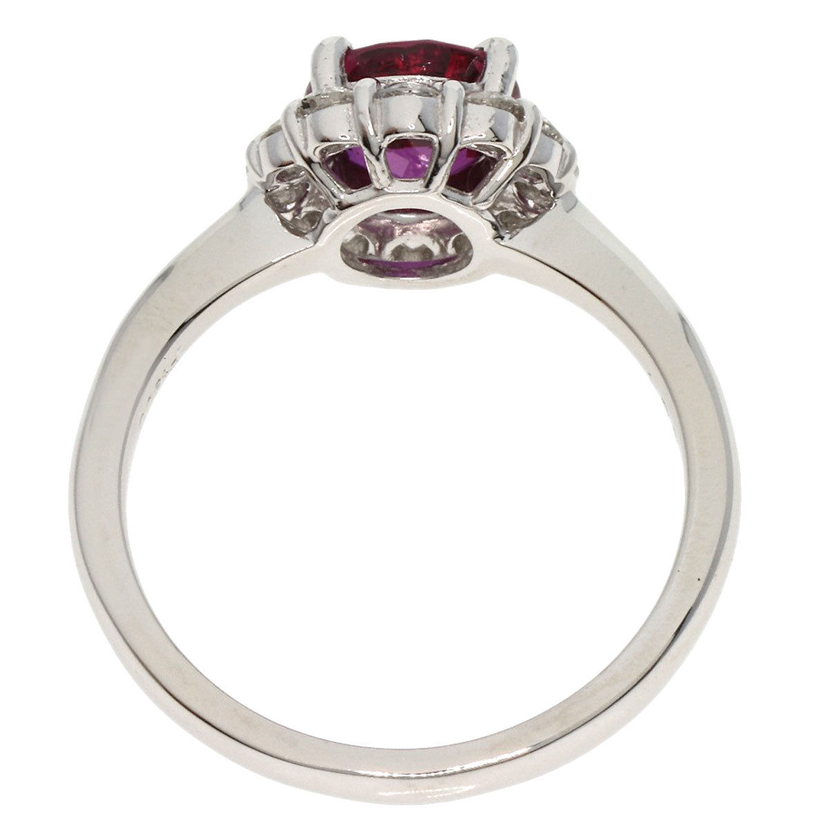 1.36ct Ruby Diamond Ring Platinum PT900  5.2g　Ladies