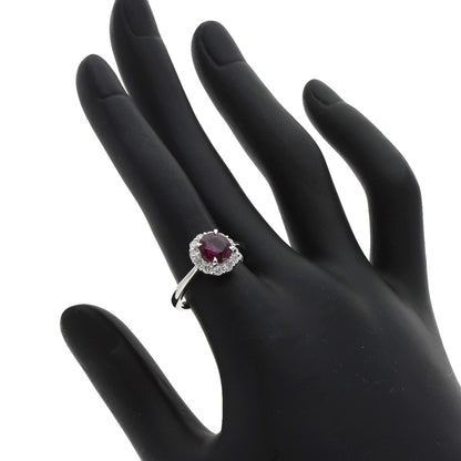 1.36ct Ruby Diamond Ring Platinum PT900  5.2g　Ladies