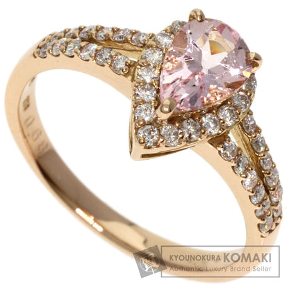 0.68ct Morganite Diamond Ring K18 Pink Gold  3g　Ladies