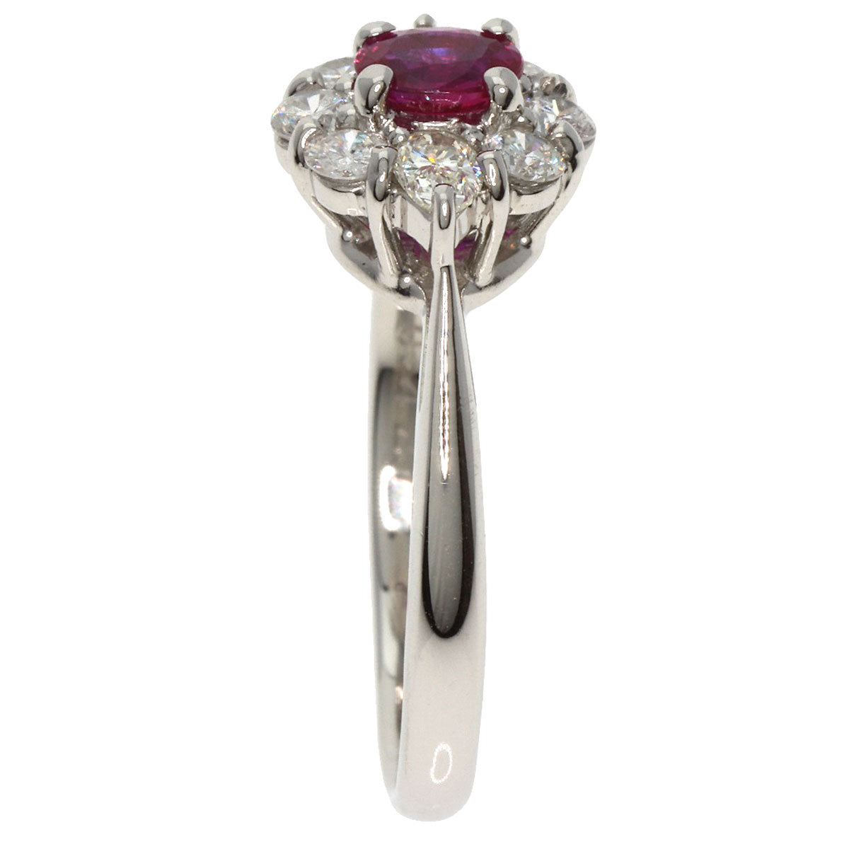 0.427ct Ruby Diamond Ring Platinum PT900  4.93g　Ladies