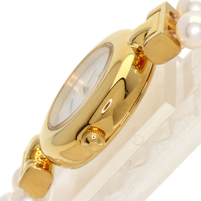 MIKIMOTO Pearl Watch JAL Limited Watches 4N20-0941 Gold Plated/Pearl Ladies