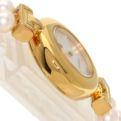 MIKIMOTO Pearl Watch JAL Limited Watches 4N20-0941 Gold Plated/Pearl Ladies