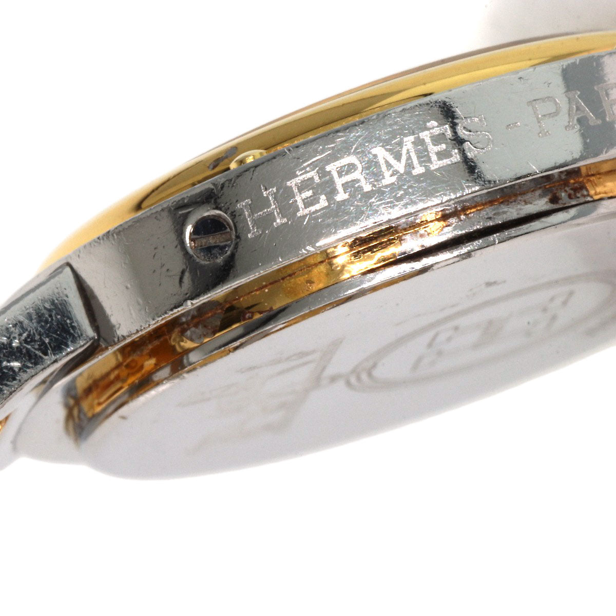 HERMES Clipper Old Belt Watches Stainless Steel/SSxGP Ladies