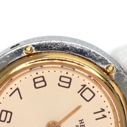 HERMES Clipper Old Belt Watches Stainless Steel/SSxGP Ladies