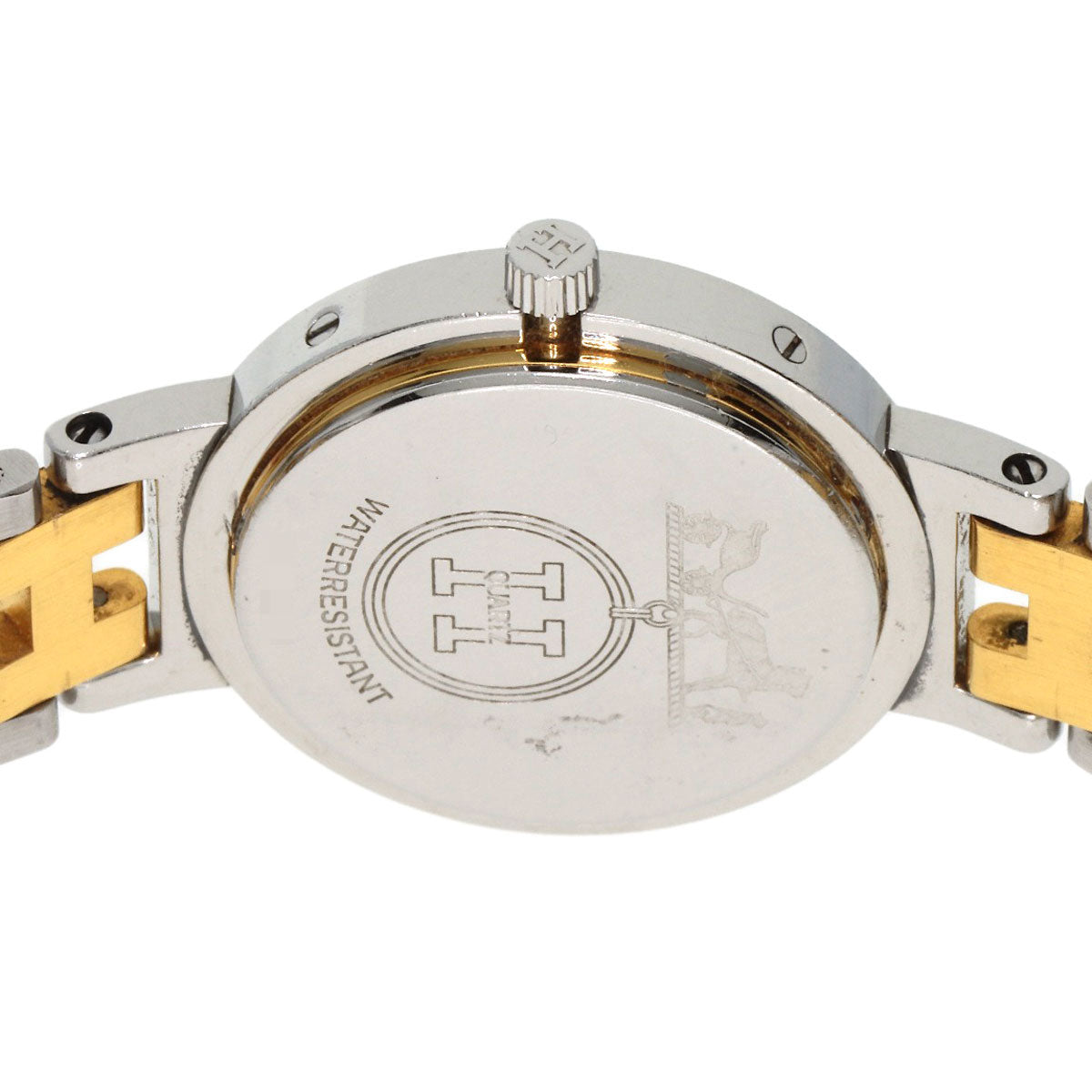 HERMES Clipper Old Belt Watches Stainless Steel/SSxGP Ladies