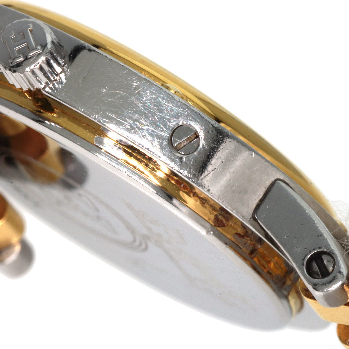 HERMES Clipper Old Belt Watches Stainless Steel/SSxGP Ladies