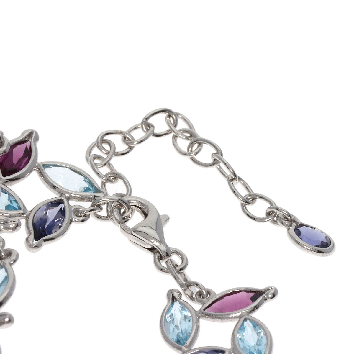 POLA   Bracelet Garnet Tanzanite Aquamarine K18 White Gold Ladies