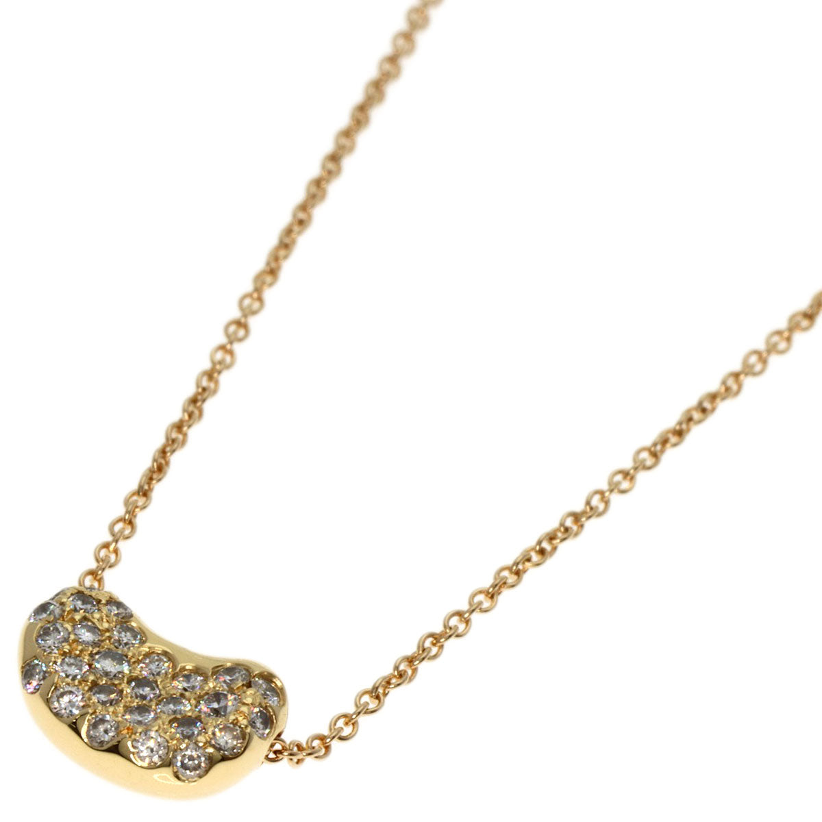 TIFFANY&Co.   Necklace Bean Diamond K18 Yellow Gold Ladies