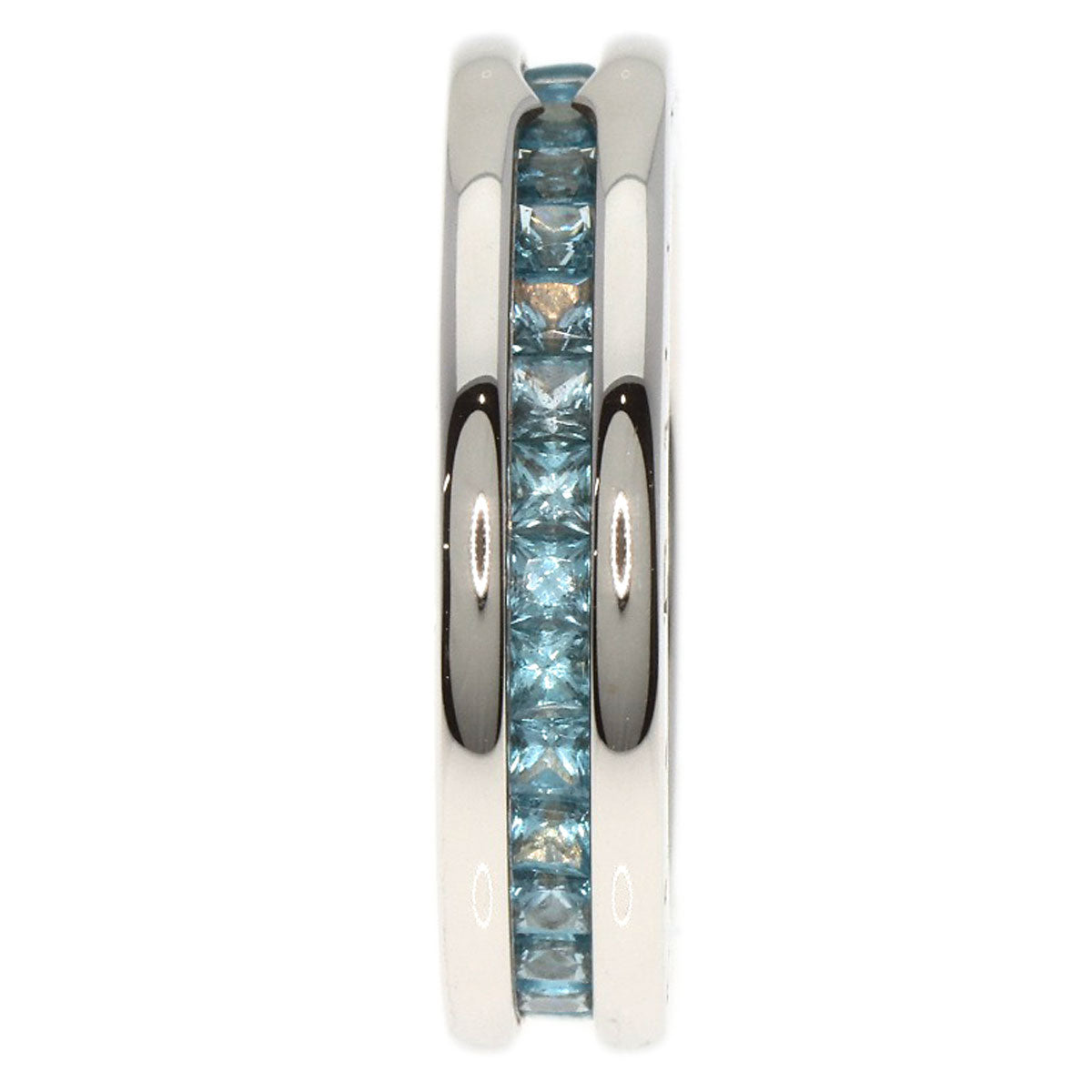 BVLGARI   Ring B.zero1 1 band XS Blue Topaz #49 K18 White Gold Ladies
