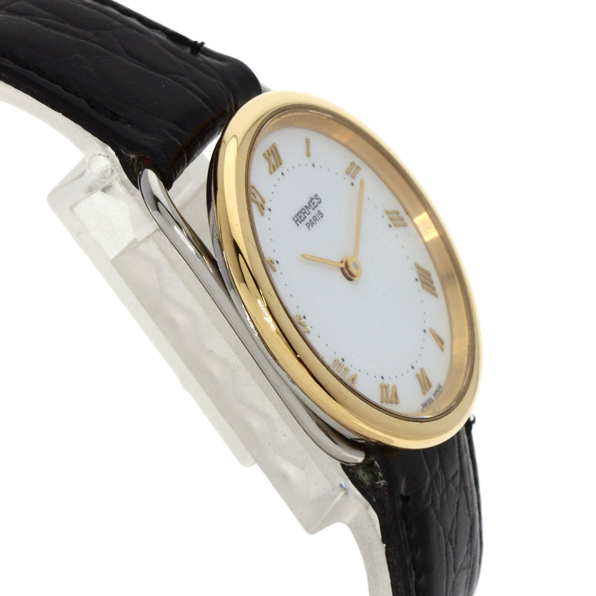 HERMES Arceau Watches  Stainless Steel/Leather Ladies