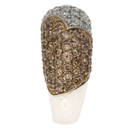 Ponte Vecchio Heart Diamond Ring K18 White Gold Ladies [Used]