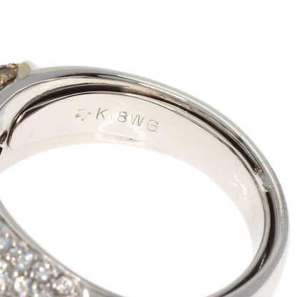 Ponte Vecchio Heart Diamond Ring K18 White Gold Ladies [Used]