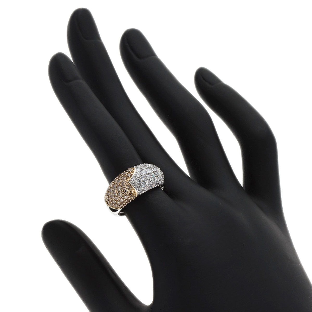 Ponte Vecchio Heart Diamond Ring K18 White Gold Ladies [Used]