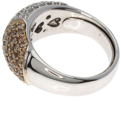 Ponte Vecchio Heart Diamond Ring K18 White Gold Ladies [Used]