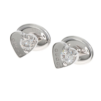 GUCCI   earring Heart Diamond K18 White Gold Ladies