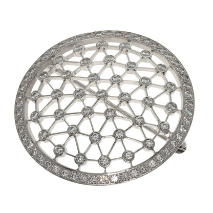 TIFFANY&Co.   Brooch Voir Diamond Platinum PT950 Ladies