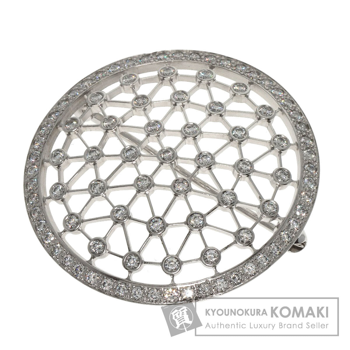 TIFFANY&Co.   Brooch Voir Diamond Platinum PT950 Ladies