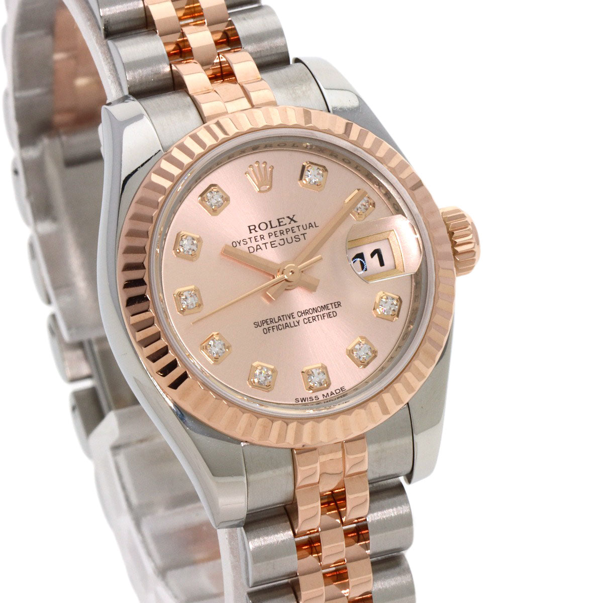 ROLEX DATEJUST 10P Diamond Watches 179171G Stainless Steel/SSxK18PG Ladies