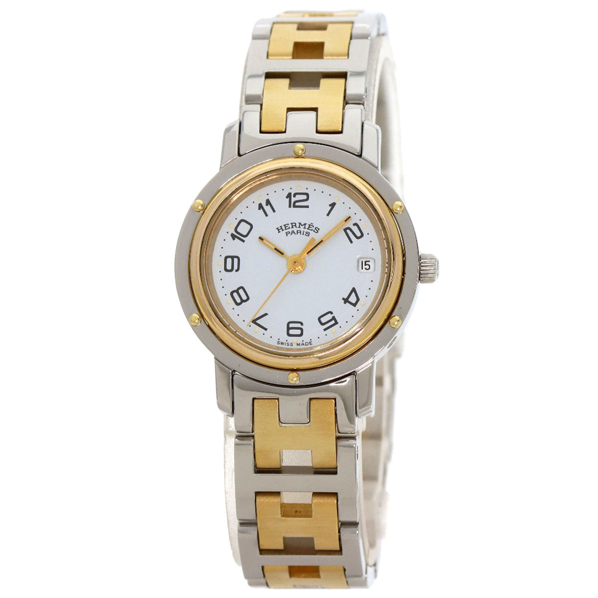 HERMES Clipper Watches CL3.240 Stainless Steel/SSxGP Ladies