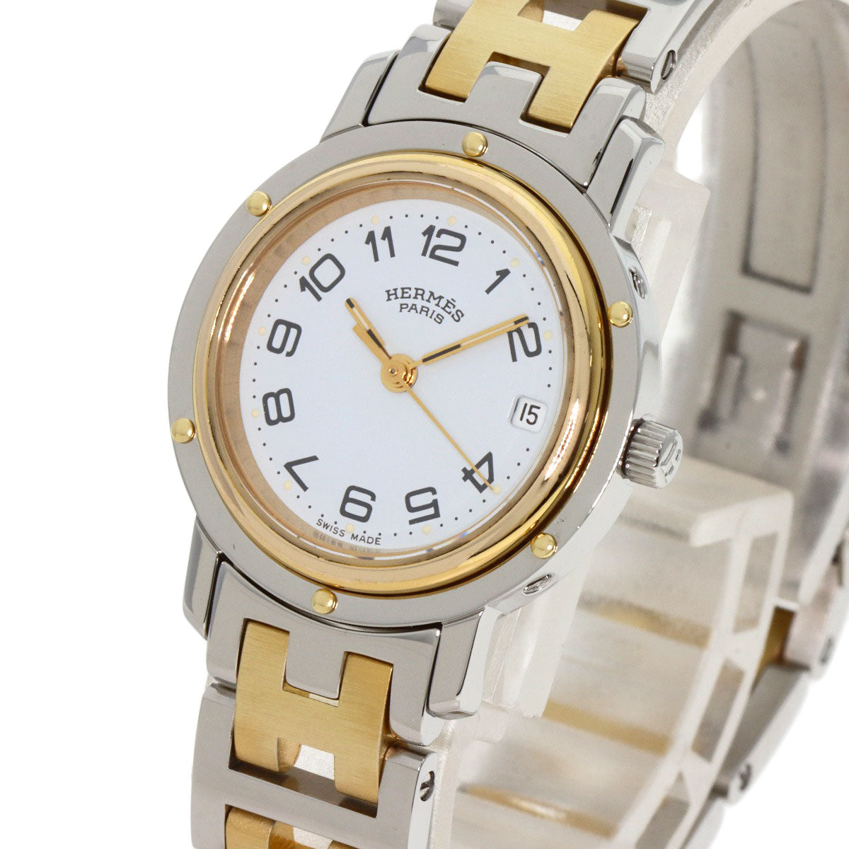 HERMES Clipper Watches CL3.240 Stainless Steel/SSxGP Ladies