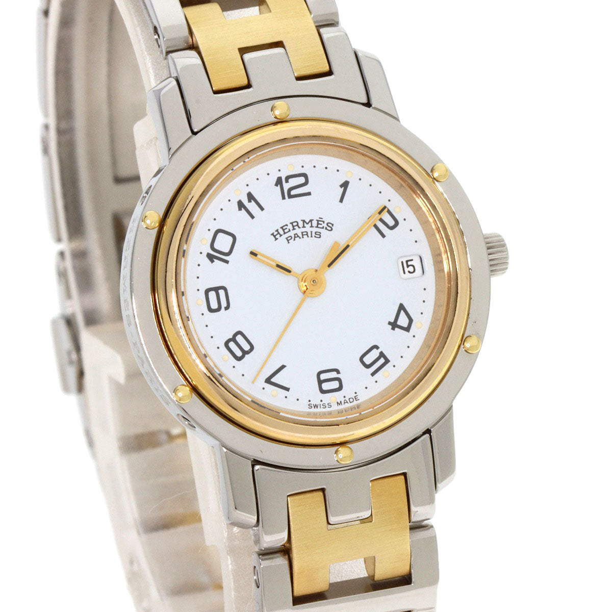 HERMES Clipper Watches CL3.240 Stainless Steel/SSxGP Ladies