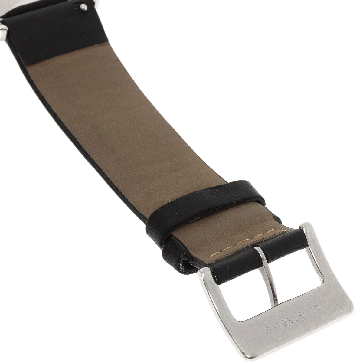 agnes b. Round face Watches VD57-KR30 Stainless Steel/Leather mens