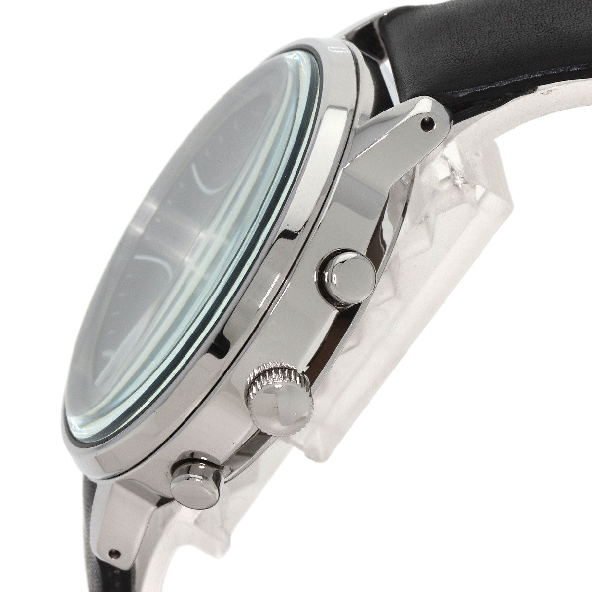 agnes b. Round face Watches VD57-KR30 Stainless Steel/Leather mens