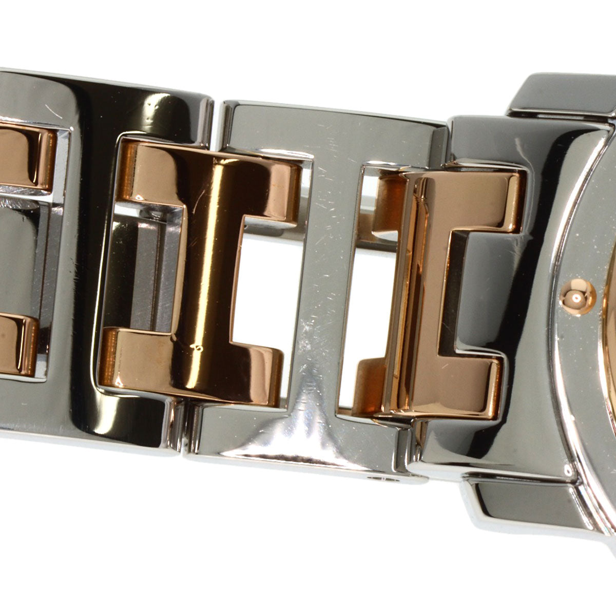 HERMES Clipper Chronograph New Buckle Watches CL1.321 Stainless Steel/SSxPGP Ladies
