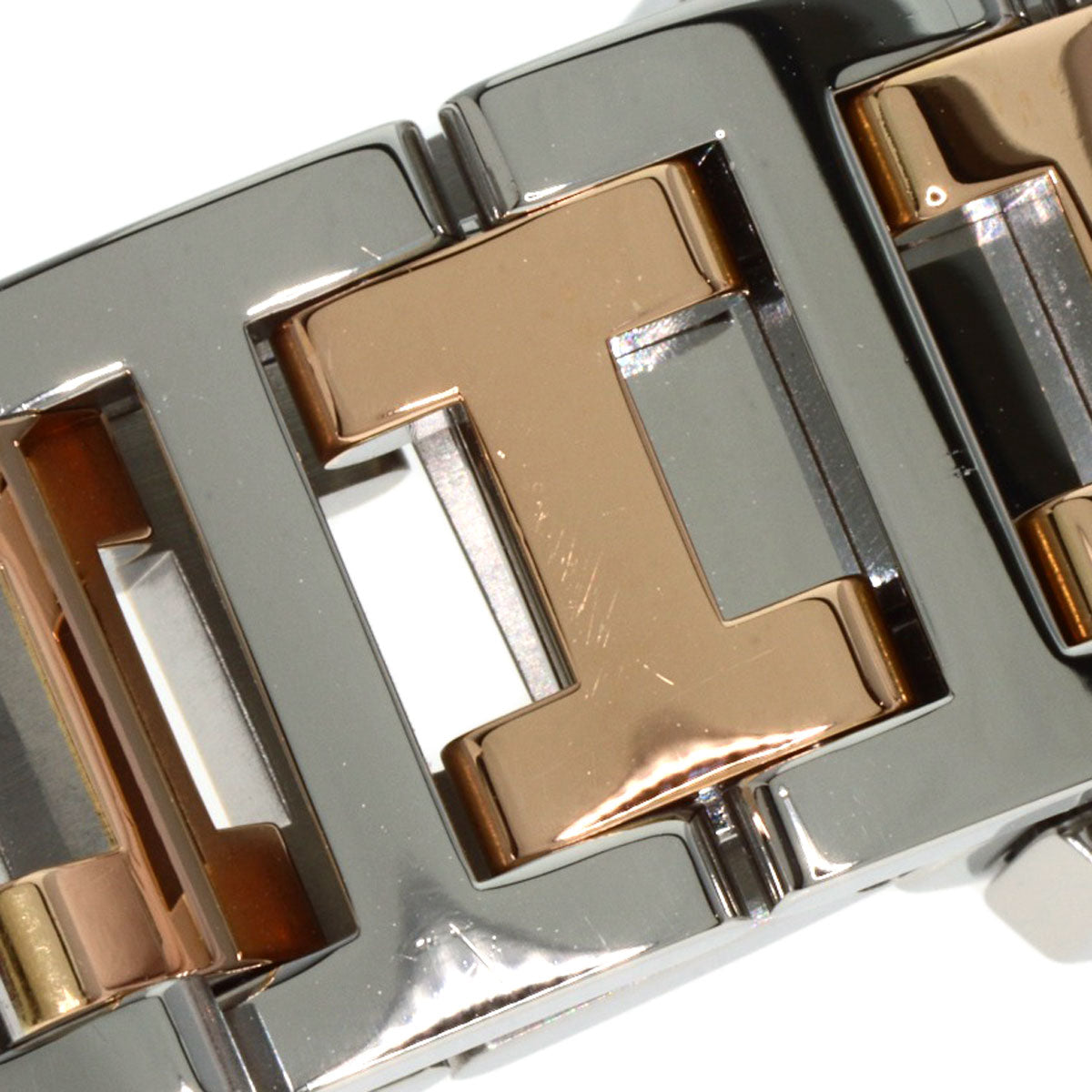 HERMES Clipper Chronograph New Buckle Watches CL1.321 Stainless Steel/SSxPGP Ladies