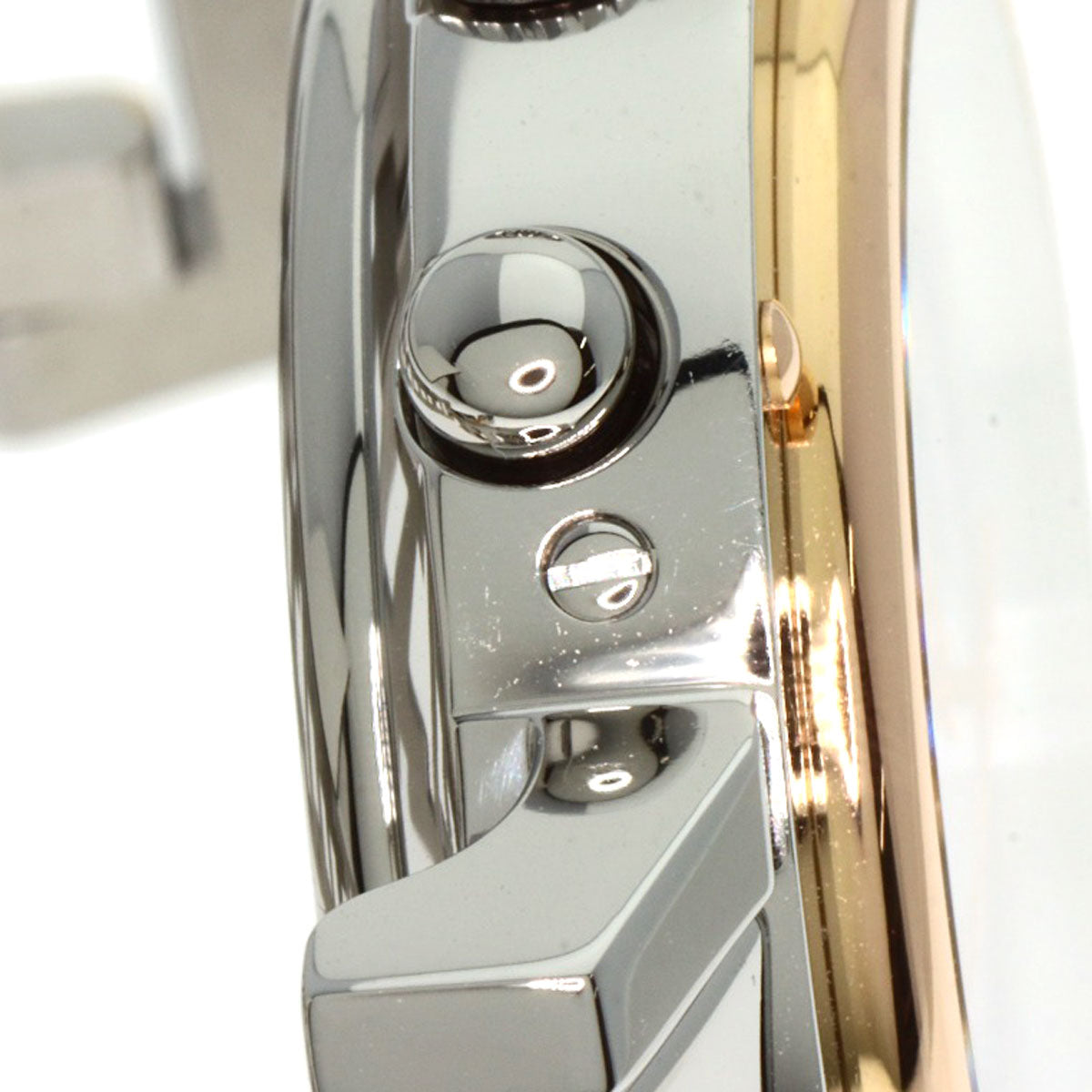 HERMES Clipper Chronograph New Buckle Watches CL1.321 Stainless Steel/SSxPGP Ladies