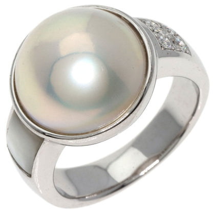 TASAKI   Ring Mabe Pearl Pearl Diamond K18 White Gold Ladies