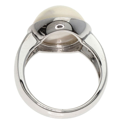 TASAKI   Ring Mabe Pearl Pearl Diamond K18 White Gold Ladies