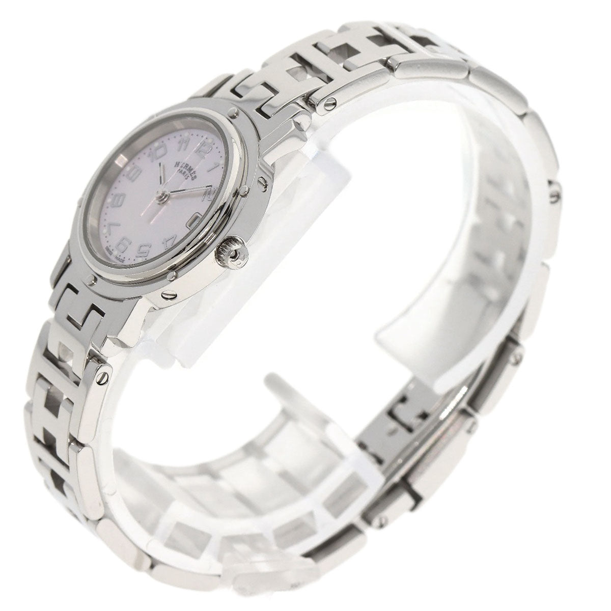 HERMES Clipper Nacre Watches CL4.210 Stainless Steel/Stainless Steel Ladies