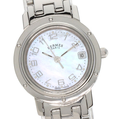 HERMES Clipper Nacre Watches CL4.210 Stainless Steel/Stainless Steel Ladies