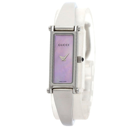 GUCCI Square face bangle Watches 1500L Stainless Steel/Stainless Steel Ladies