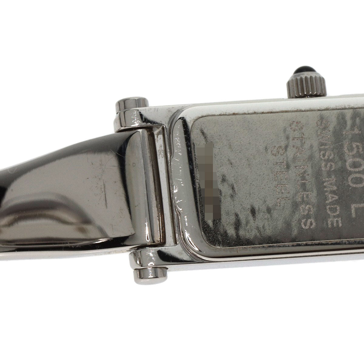 GUCCI Square face bangle Watches 1500L Stainless Steel/Stainless Steel Ladies