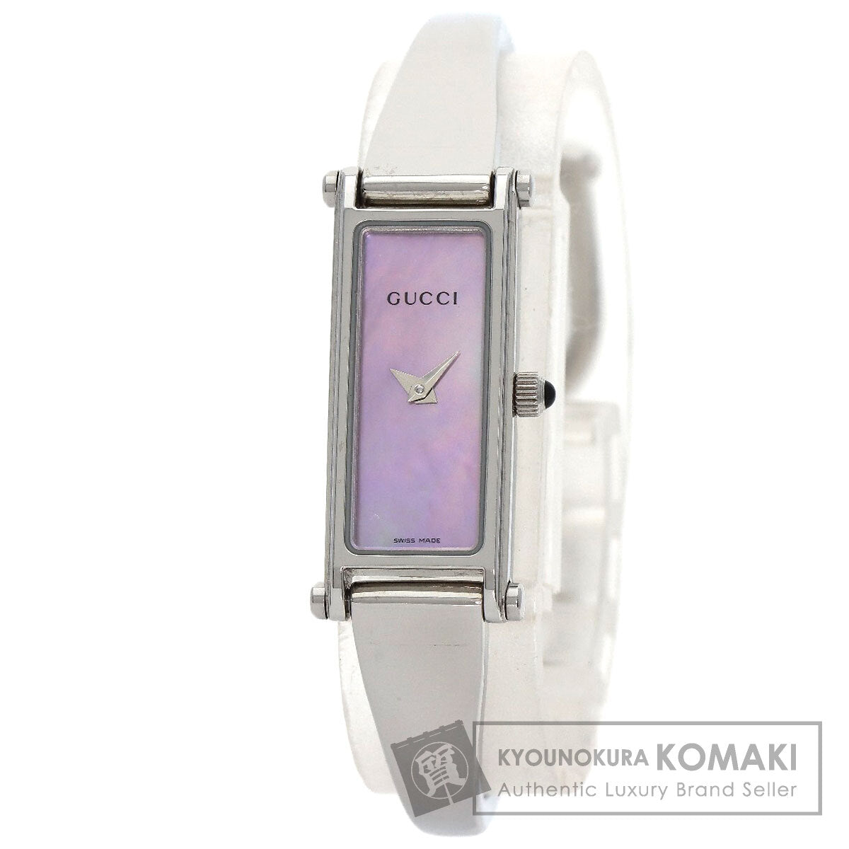 GUCCI Square face bangle Watches 1500L Stainless Steel/Stainless Steel Ladies