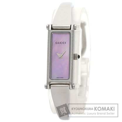 GUCCI Square face bangle Watches 1500L Stainless Steel/Stainless Steel Ladies