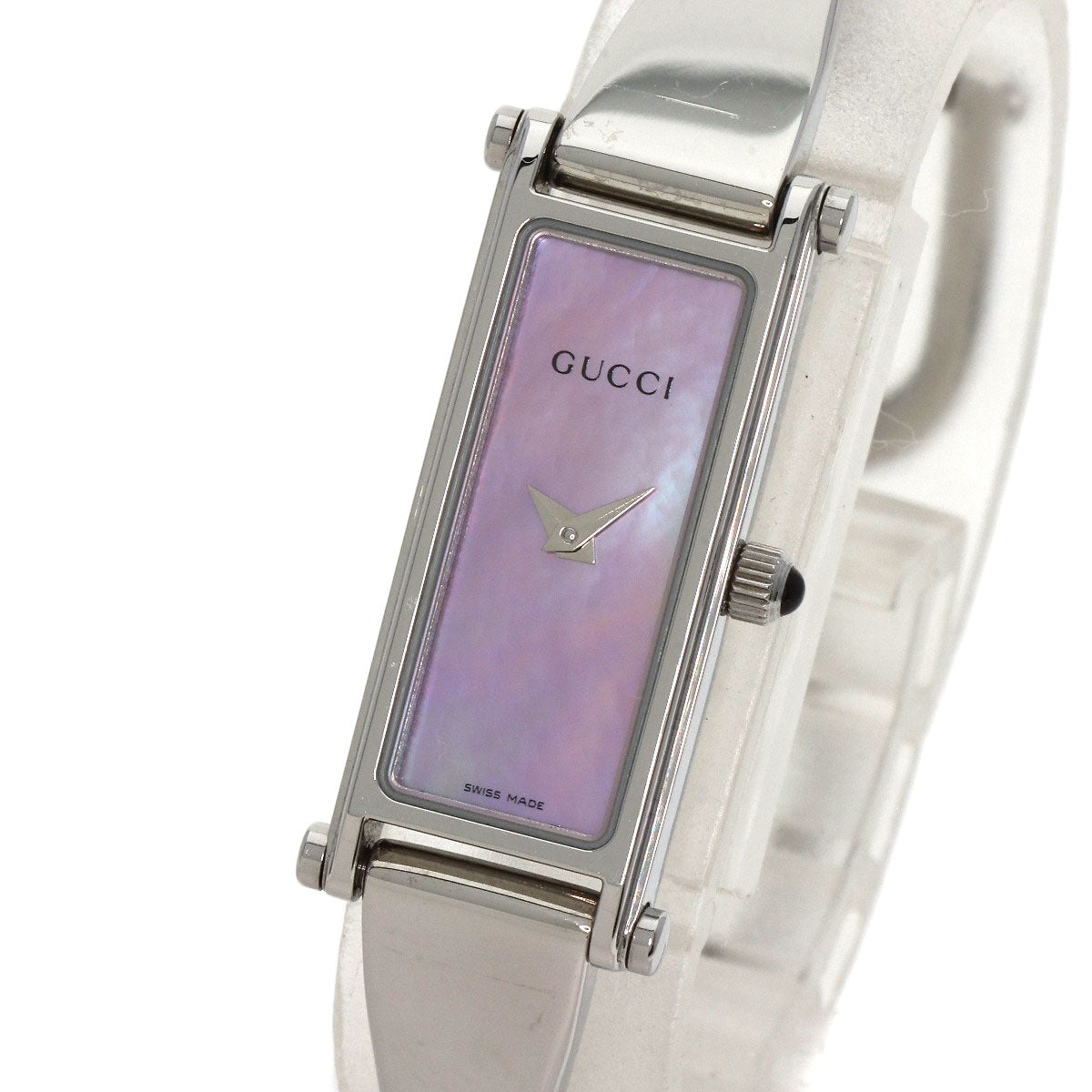 GUCCI Square face bangle Watches 1500L Stainless Steel/Stainless Steel Ladies